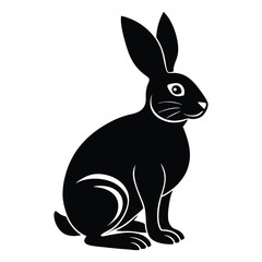 Rabbit silhouette vector illustration 
