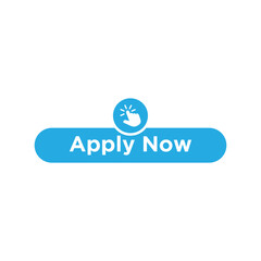 Apply Now Button Vector, Click Hand Icon for Web and UI Design.