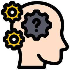 Critical Thinking icon symbol. Vector illustration.