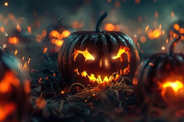 Naklejka premium halloween pumpkin background