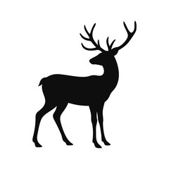 Fototapeta premium Deer silhouette, deer in jungle silhouette
