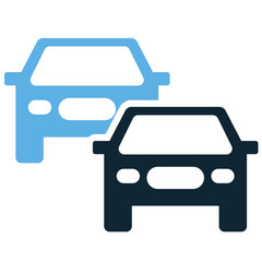 Cars icon vector for multiple vehicles, auto traffic, and transport concept. Ideal for fleet services, travel illustrations, and city road planning visuals.