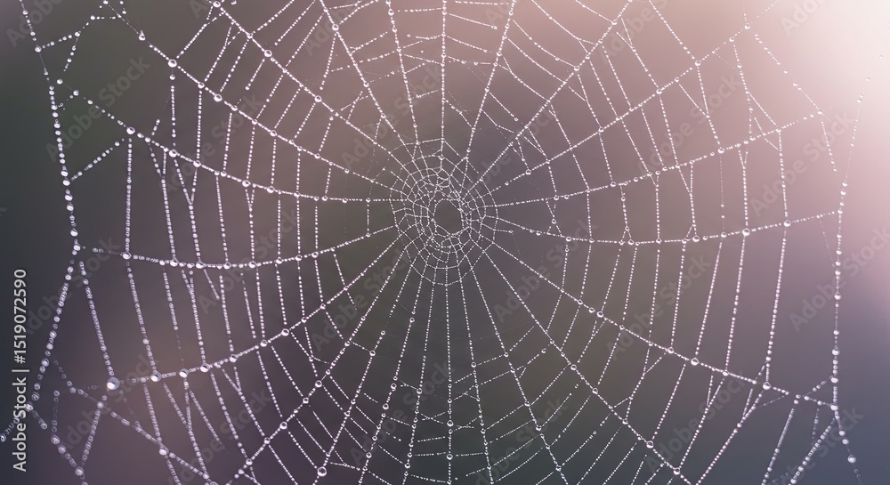Poster a spider web with a spider in the center
