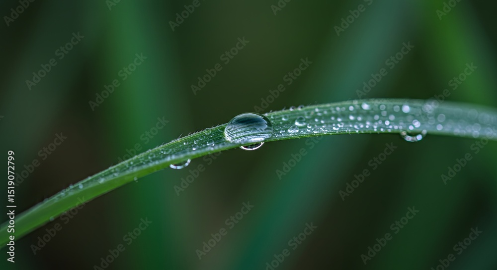Poster a leaf with a drop of water on it