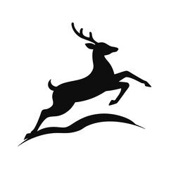 Deer silhouette, deer in jungle silhouette