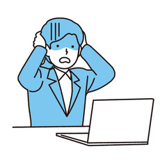 パソコンを扱う女性