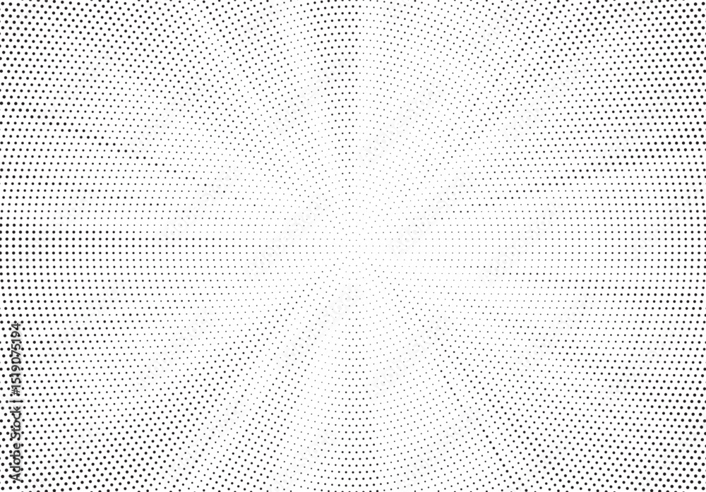 Poster Halftone gradient sun rays pattern. Abstract halftone vector dots background. monochrome dots pattern. Vector background in comic book style with sunburst rays and halftone. Retro pop art design.
