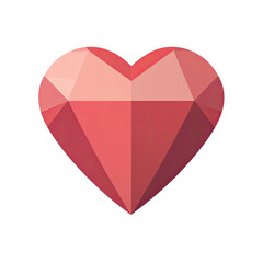 A stylized, polygonal heart graphic