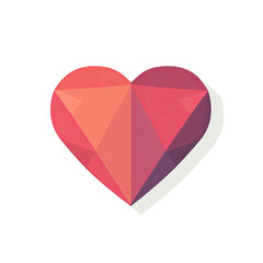 3D heart, polygon design