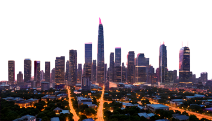 City skyscrapers virtual background