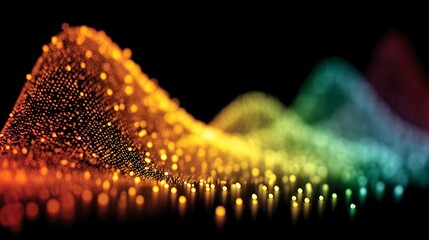 Illuminated Spectrum Waves: a vibrant display of light waves dancing across a dark field, creating an immersive sensory experience that ignites curiosity and wonder.