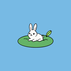 easter bunny with eggs