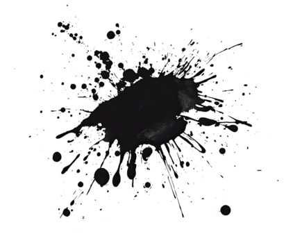 Dark Ink Blot Spatter