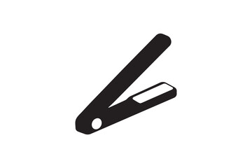 Obraz premium Hair Straightener vector silhouette isolated in white background