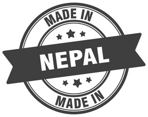 Fototapeta premium Made in Nepal round sign. Made in Nepal stamp.