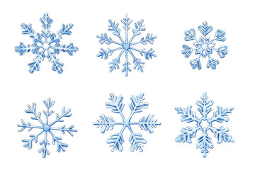 Six Detailed Snowflake Patterns