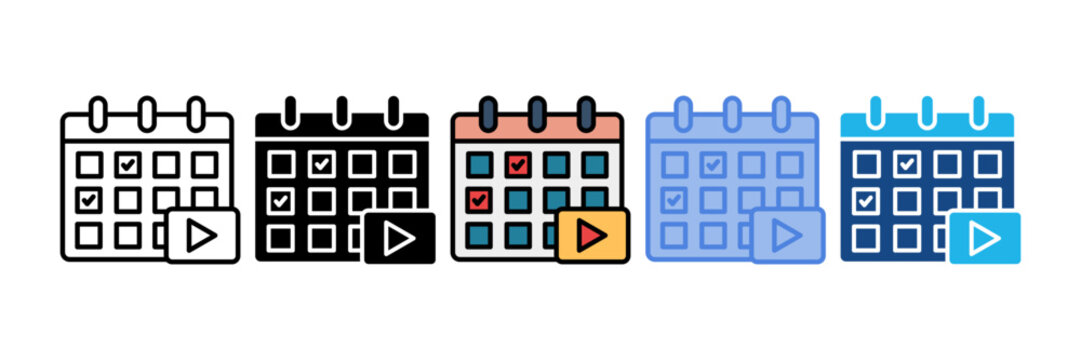 Content Calendar Icon Element For Design