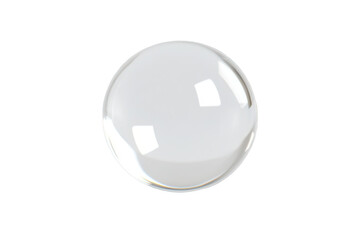 A translucent sphere, possibly glass or plastic, reflecting light subtly.  Its smooth surface showcases a slight gradient in tone