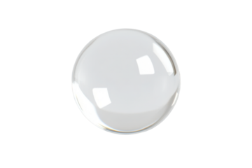 A translucent sphere, possibly glass or plastic, reflecting light subtly.  Its smooth surface showcases a slight gradient in tone