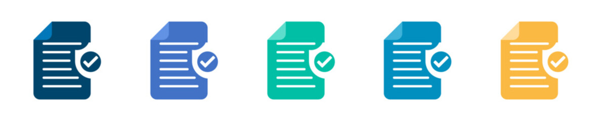 folder documents file icon with check mark