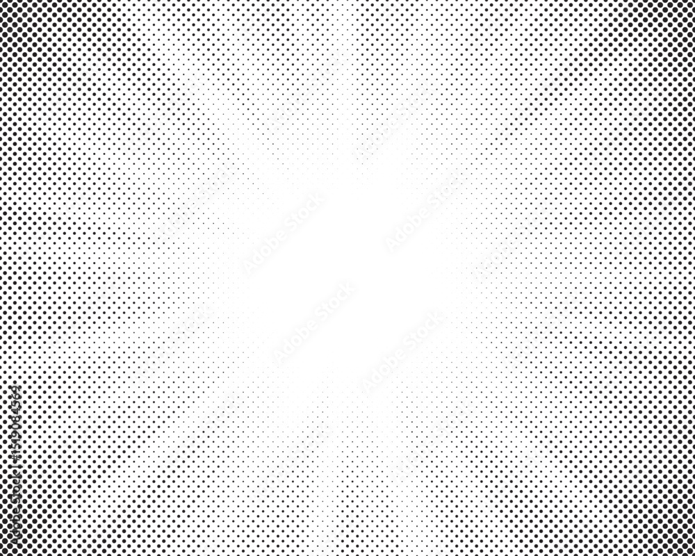 Aufkleber Halftone gradient sun rays pattern. Abstract halftone vector dots background. monochrome dots pattern. Vector background in comic book style with sunburst rays and halftone. Retro pop art design.