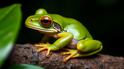 dumpy frog, green tree frog, papua green tree frog