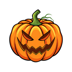 Illustration of halloween pumpkin isolated on a whitte background 