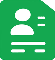 Fototapeta premium Resume Document Icon – personal profile file, user CV symbol, bio data sheet, identification form, application resume