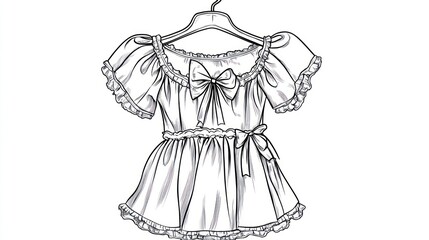 Fashion sketch of a simple top