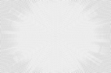 Halftone gradient sun rays pattern. Abstract halftone vector dots background. monochrome dots pattern. Vector background in comic book style with sunburst rays and halftone. Retro pop art design.