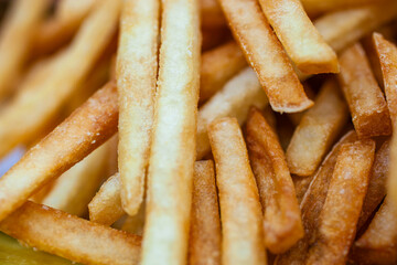 Close up of french fries golden brown