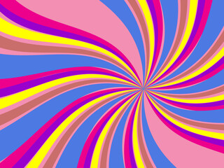 Vintage retro banner background. Colorful grunge wave wallpaper. Vector illustration. Twist party backround pattern.
