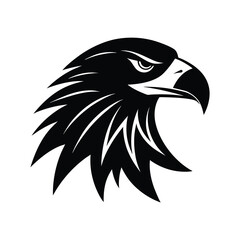 Obraz premium Black and white eagle head illustration design