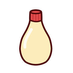 マヨネーズのイラスト　線画