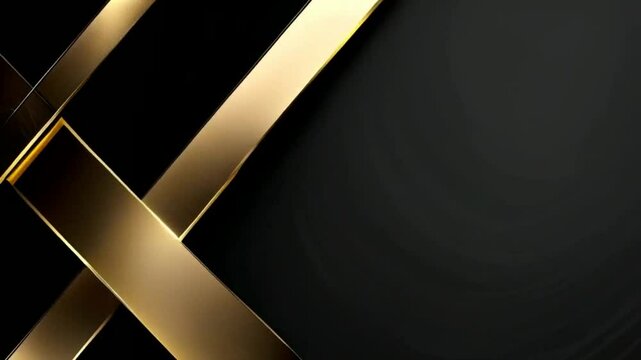 Abstract gold and black intersecting lines create a luxurious, modern design.