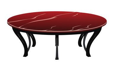 Classic Reddish Brown Oval Coffee Table