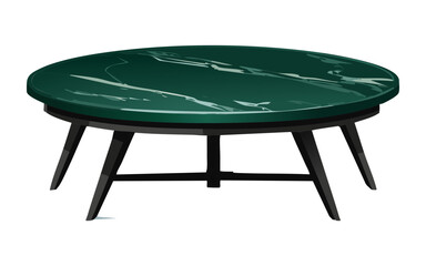 Modern Dark Green Marble Oval Table