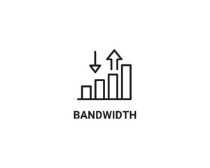 Bandwith icon vector design art illustration