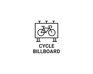 Cycle Billboard icon vector design art illustration.