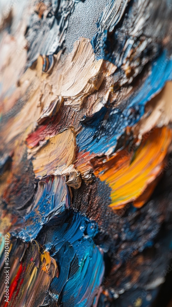 Sticker an intricate display of colors beautifully blend together in a unique texture. this artwork captures