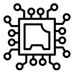 Fototapeta premium Processor Icon