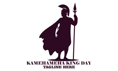 Kamehameha king day logo icon. Kamehameha king day vector design, illustration of kamehameha king day flat art