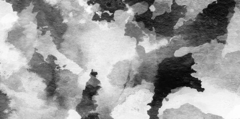 black and white background texture of watercolor marble painted surface, Watercolor marble painting white paper texture, white gray texture abstract ink splashes of watercolor background.