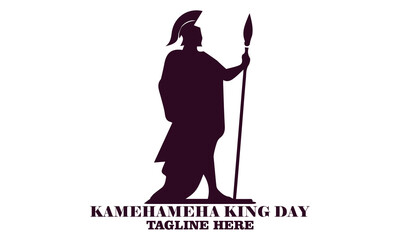 Kamehameha king day logo icon. Kamehameha king day vector design, illustration of kamehameha king day flat art