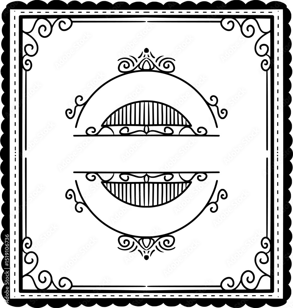 Fototapete luxury ornament design with empty space in the middle to add text