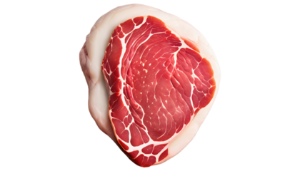 Close-up of meat on white background