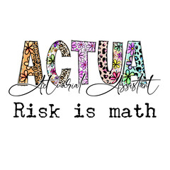 ACTUA Assistant Risk is Math - Educational Design with Flowers and Animal Print