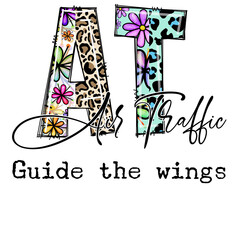 Colorful AT Air Traffic Guide the Wings Design