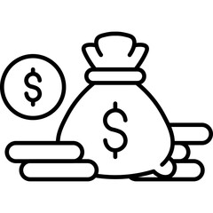 Profit Icon Money Bag