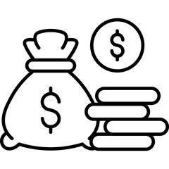 Profit Icon Money Bag